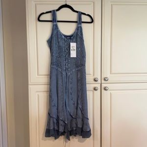 Coline blue and sequin denim dress